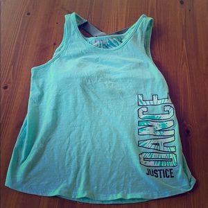 Justice Dance tank with built in sports bra